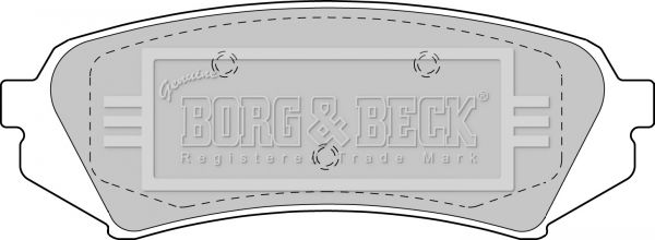 BORG & BECK Комплект тормозных колодок, дисковый тормоз BBP1685